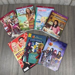 Lot Of 7 Kids Books- American Girl & Disney Descendants